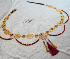 Collier in gold & rot
