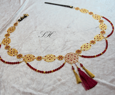 Collier in gold & rot